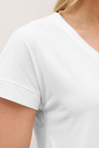 Long Tall Sally LTS Premium Tall Womens V-Neck T-Shirt White 8