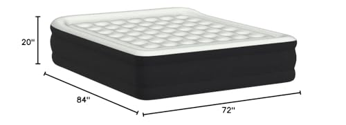 King Koil Luxury California King Size Air Mattress with Built-in High-Speed Pump Best for Home, Camping & Guests, 20" Double High Airbed Adjustable Blow Up Mattress, Waterproof, 1-Year Warranty