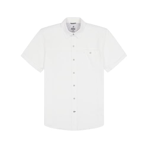 Bright White Chambray Stripe