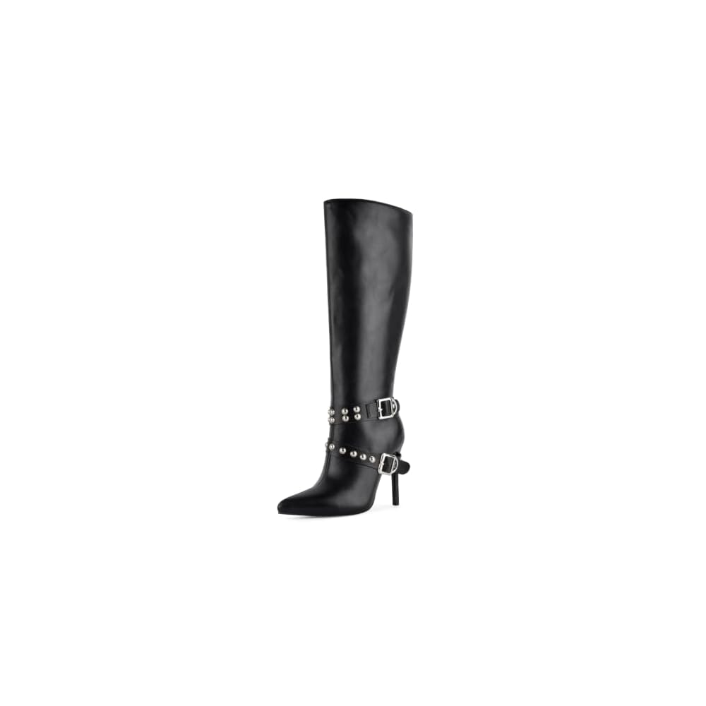 Black Buckle Studded
