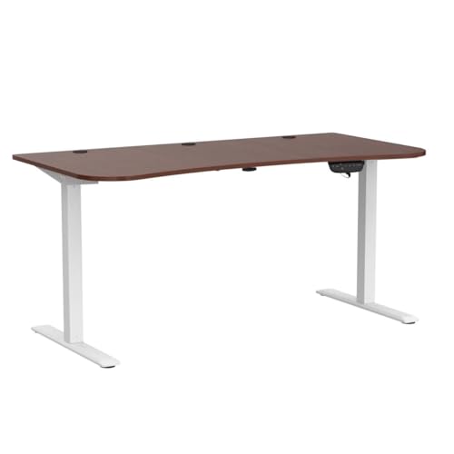 Dark Walnut Top / White Frame