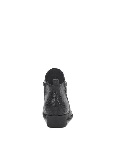 Black Snake Print Leather