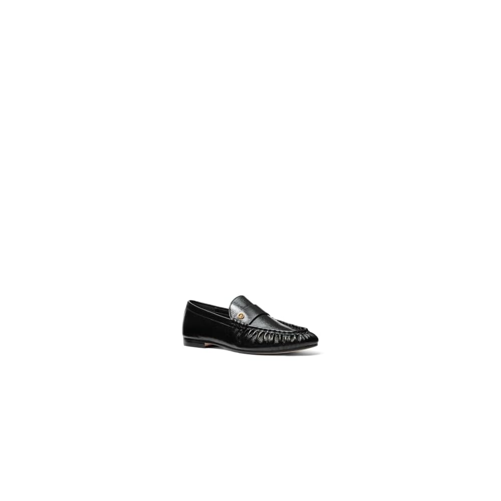 Ruched/Leather/Black