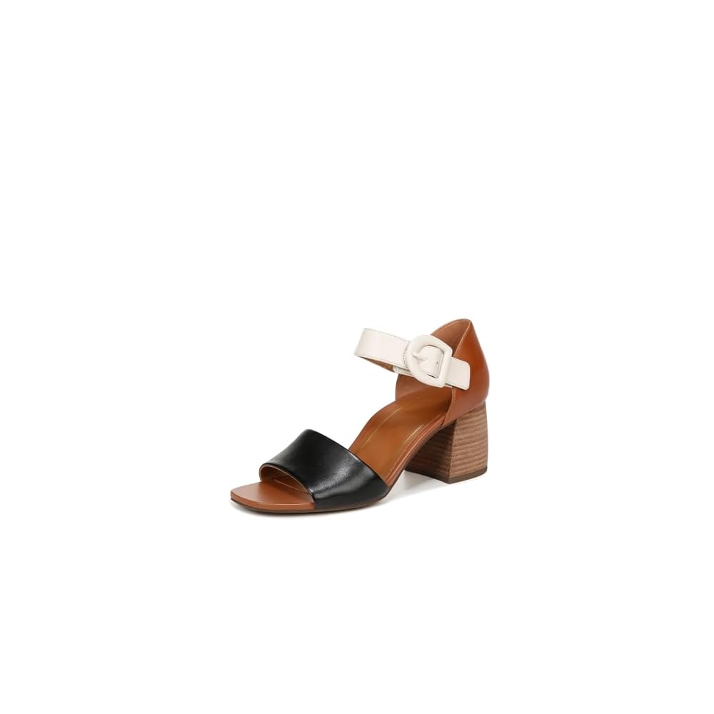Tan Black Cream Leather