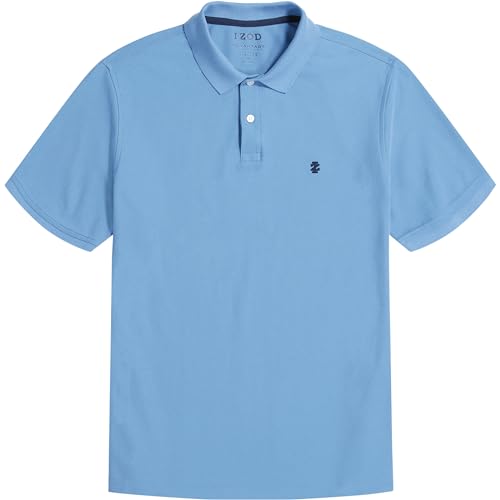 IZOD Men’s Big-and-Tall Advantage Performance Short-Sleeve Solid Polo Shirt, Blue Revival, XX-Large