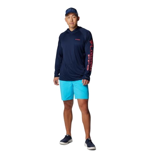 Collegiate Navy/Sunset Red Logo