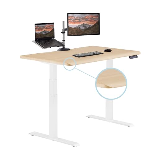 Light Wood Top / White Legs
