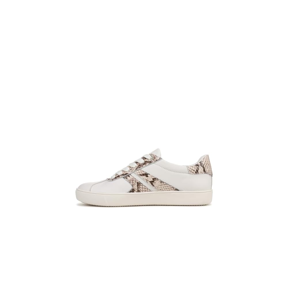 Warm White Leather/Beige Snake Print