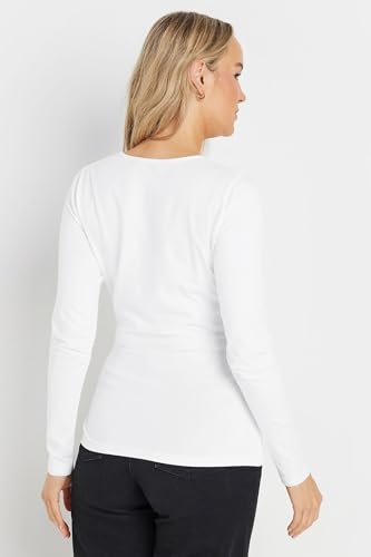 Long Tall Sally Lts Tall Long Sleeve Wrap Top White 8