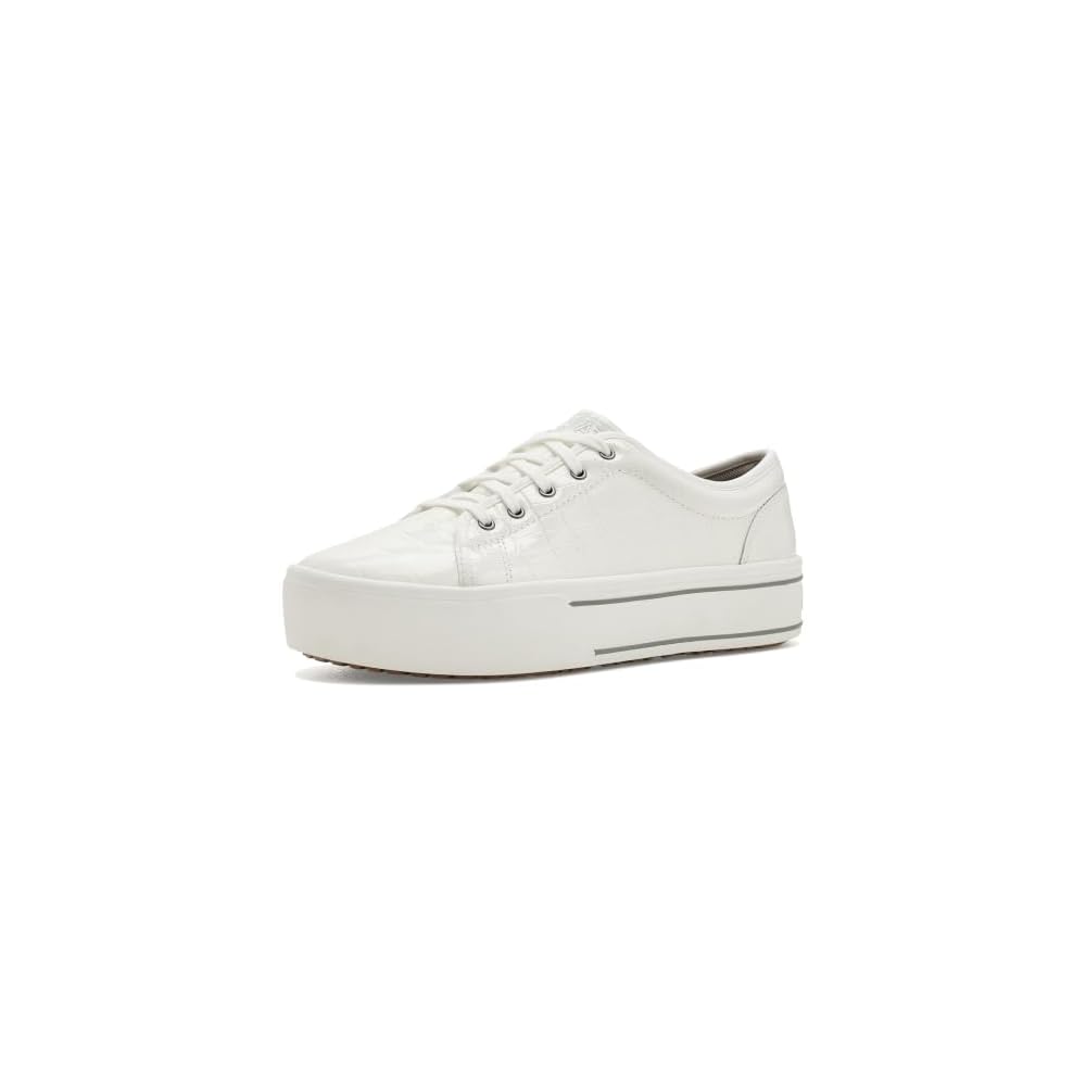 Patent White Croc Print