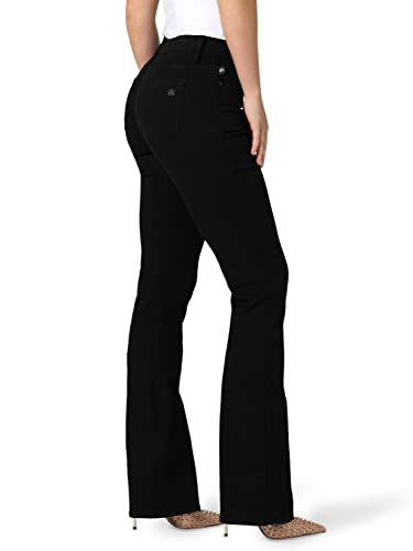 Rock & Republic Women's Kasandra Mid Rise Bootcut Jean, DNA - Black, 10 Long