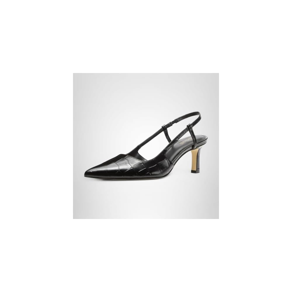 Black/Croc Embossed