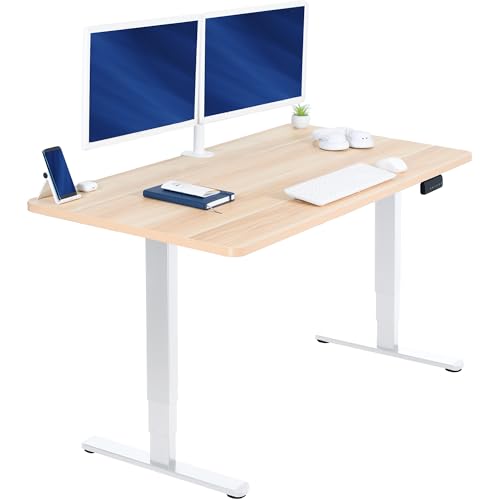 Light Wood Top / White Frame