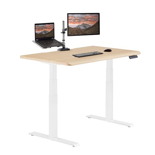 Light Wood Top / White Legs