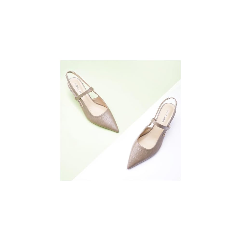 Croc Light Coffee Heels