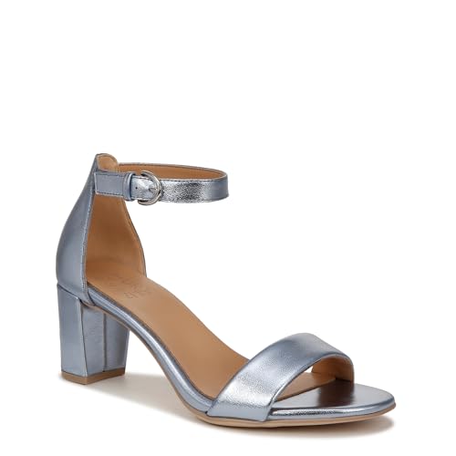 Light Blue Metallic Leather
