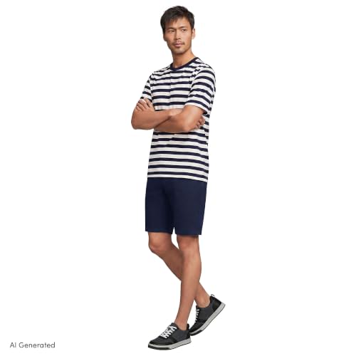 Navy/Ivory Stripe