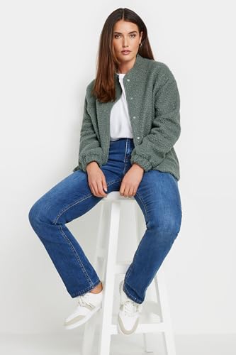 Long Tall Sally Lts Tall Boucle Bomber Jacket Grey 18-20