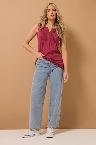 Long Tall Sally LTS Tall 2 Pack Henley Undershirt Tops Red 10