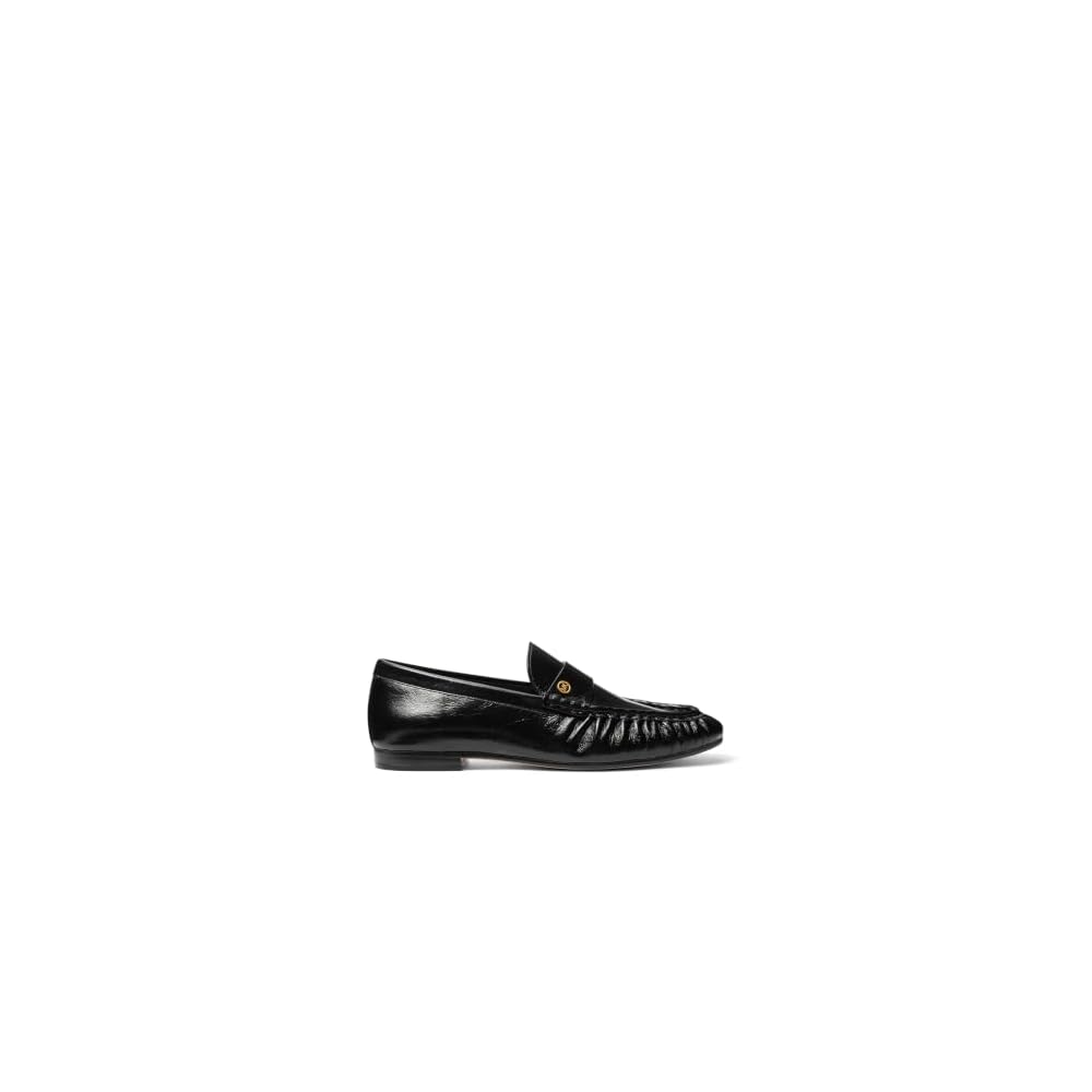 Ruched/Leather/Black
