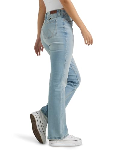 Wrangler Women's High Rise Bold Boot Jean, Stonewash, 10-34
