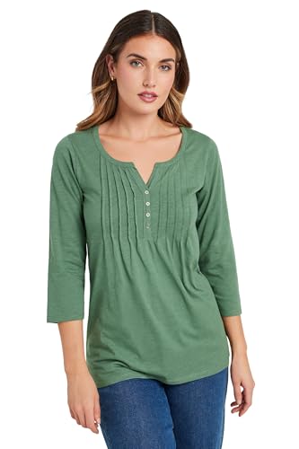 Long Tall Sally LTS Tall Henley Top Light Khaki 10