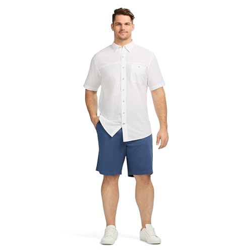 Bright White Chambray Stripe