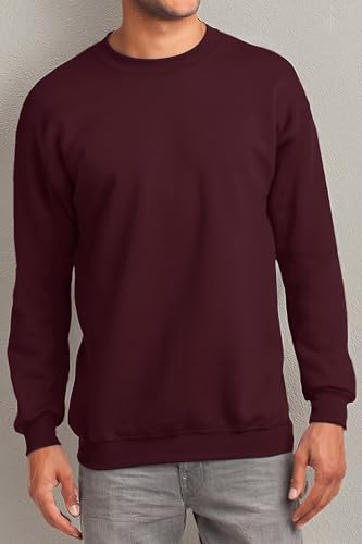 Have It Tall Mens Crewneck Sweatshirt Burgundy 2XLT Tall