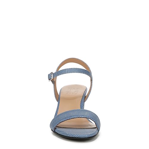 Denim Blue Metallic Twill