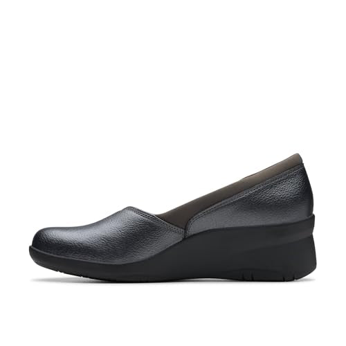 Dark Pewter Metallic Leather