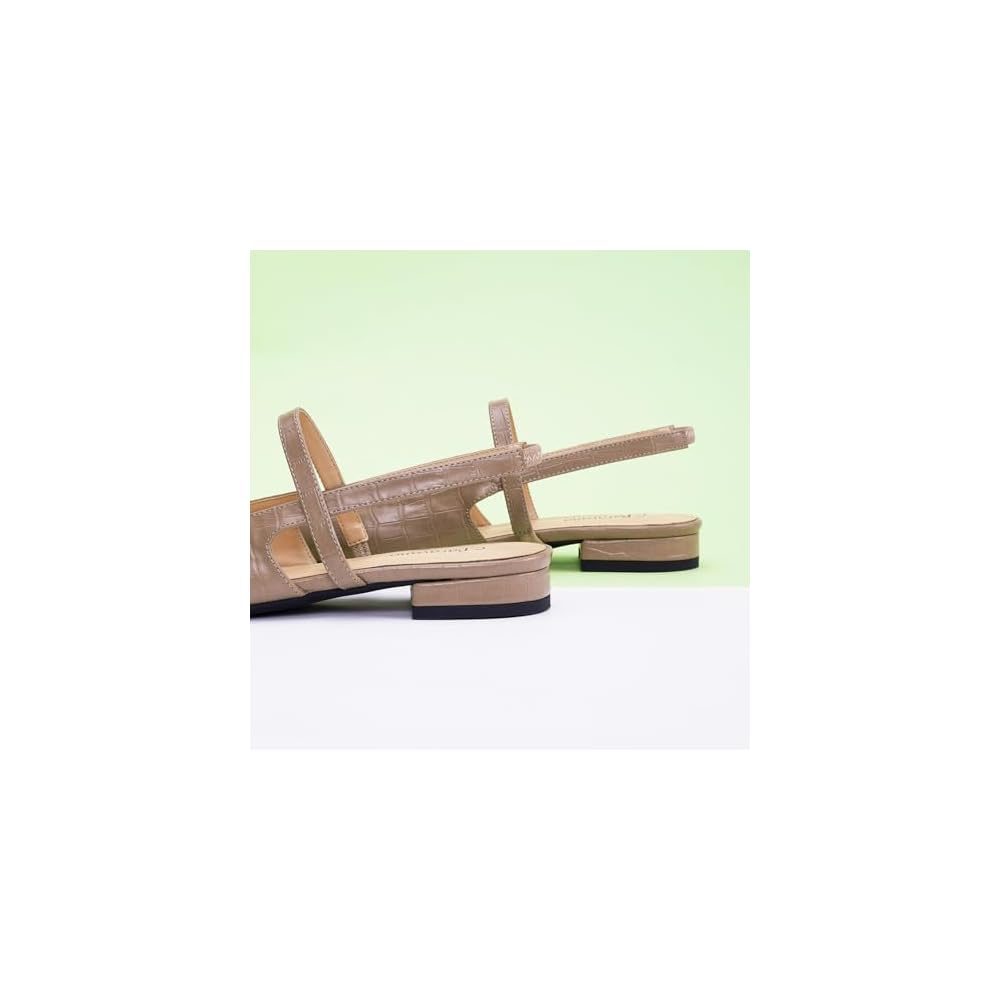 Croc Light Coffee Flats
