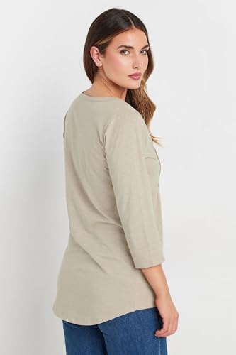 Long Tall Sally LTS Tall Henley Top Brown 12