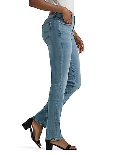 Lee Women's Ultra Lux Comfort with Flex Motion Straight Leg Jean North Shore 8 Long