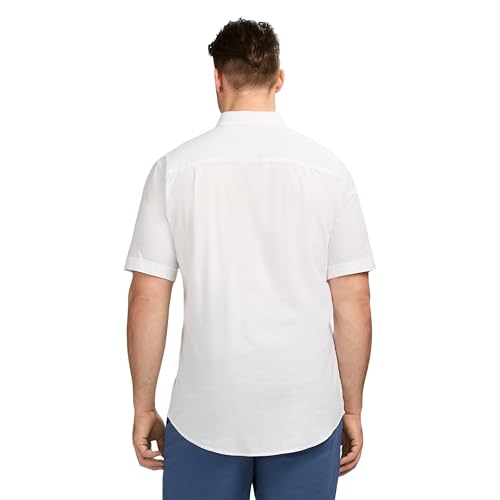 Bright White Chambray Stripe