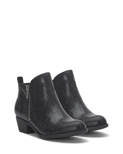 Black Snake Print Leather