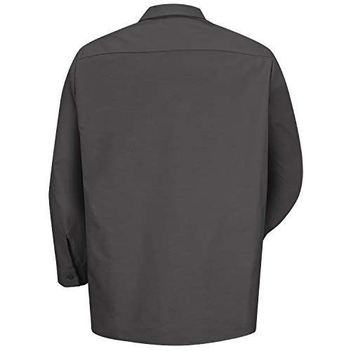 Red Kap Men's Size Industrial Work Shirt, Regular Fit, Long Sleeve, Charcoal, 3X-Large/Tall