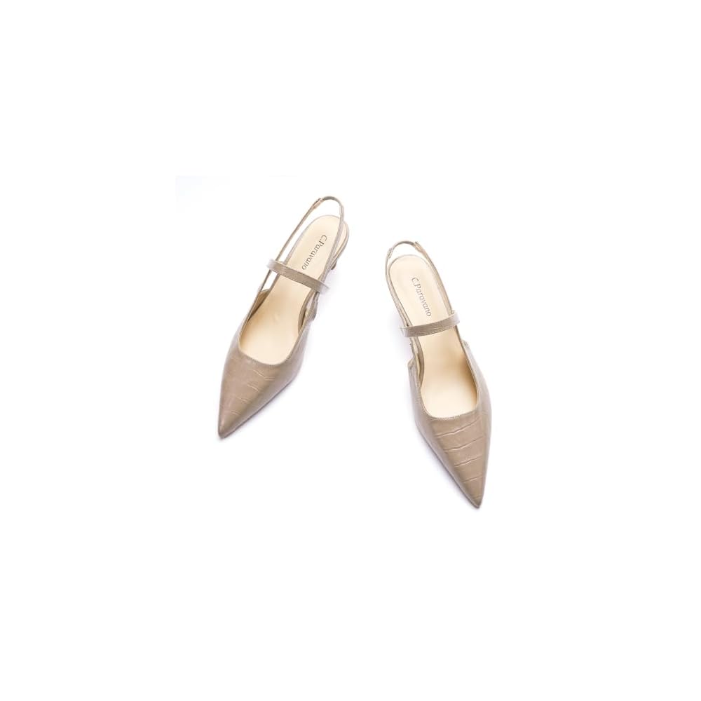Croc Light Coffee Heels