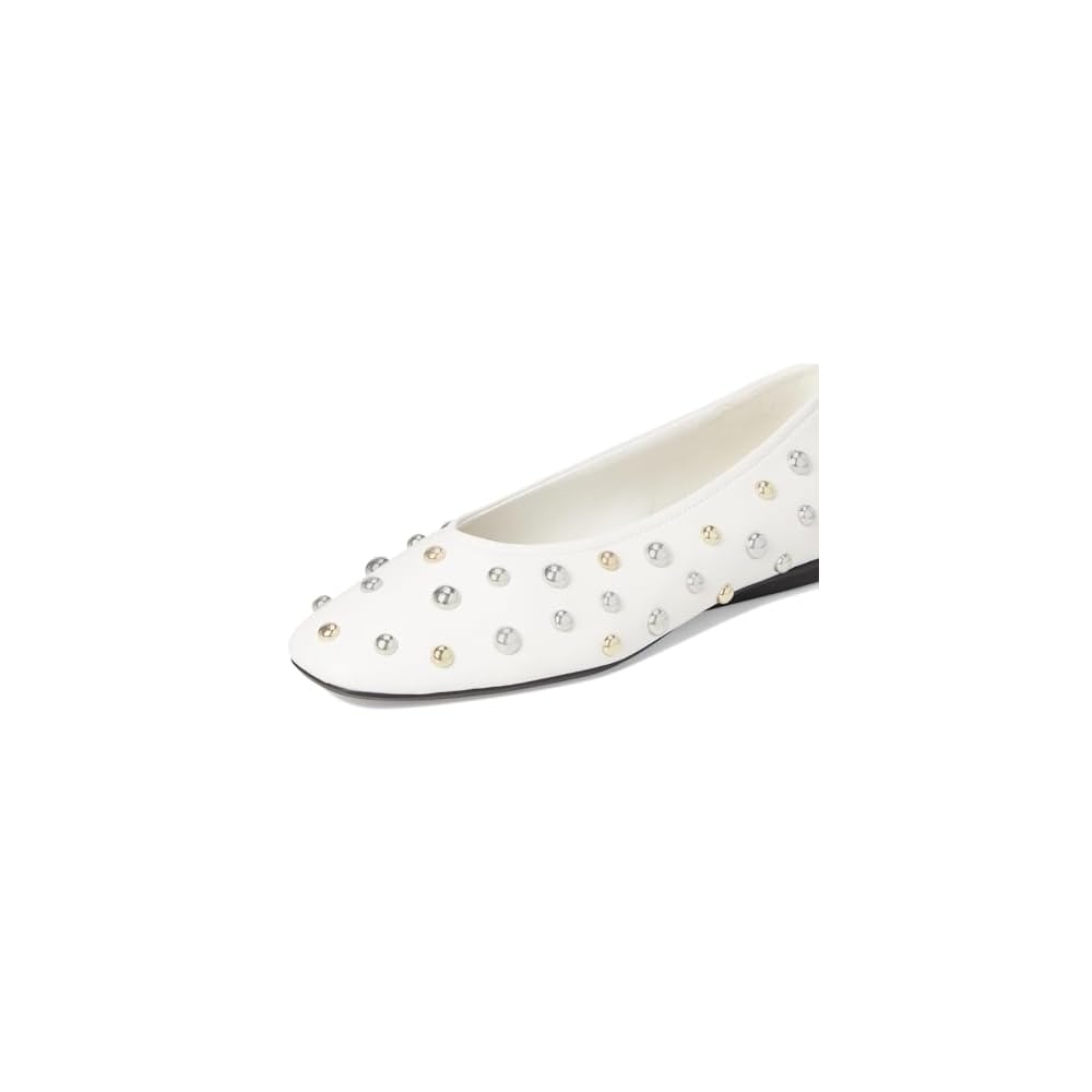 Warm White Stud Leather