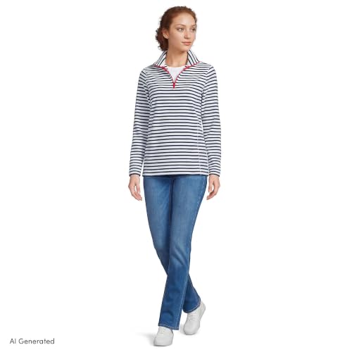 Crisp White/Navy Stripe/Red