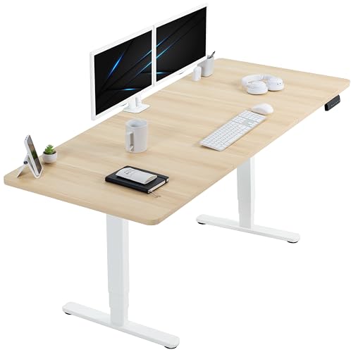 Light Wood Top / White Frame