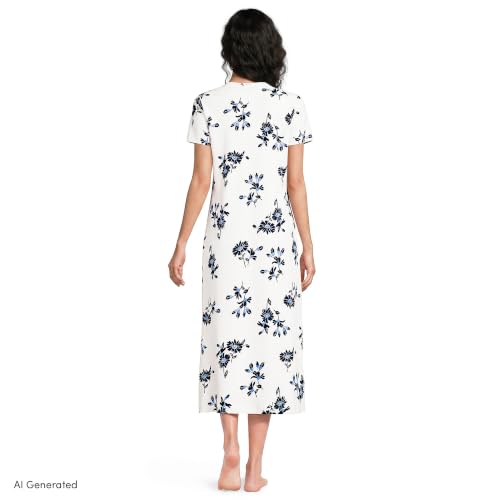 Ivory/Deep Sea Floral