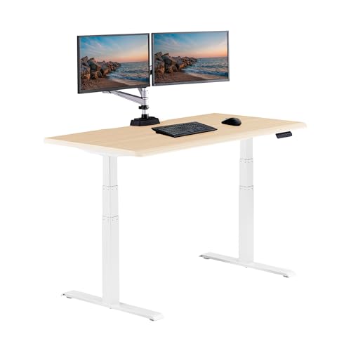 Light Wood Top / White Legs