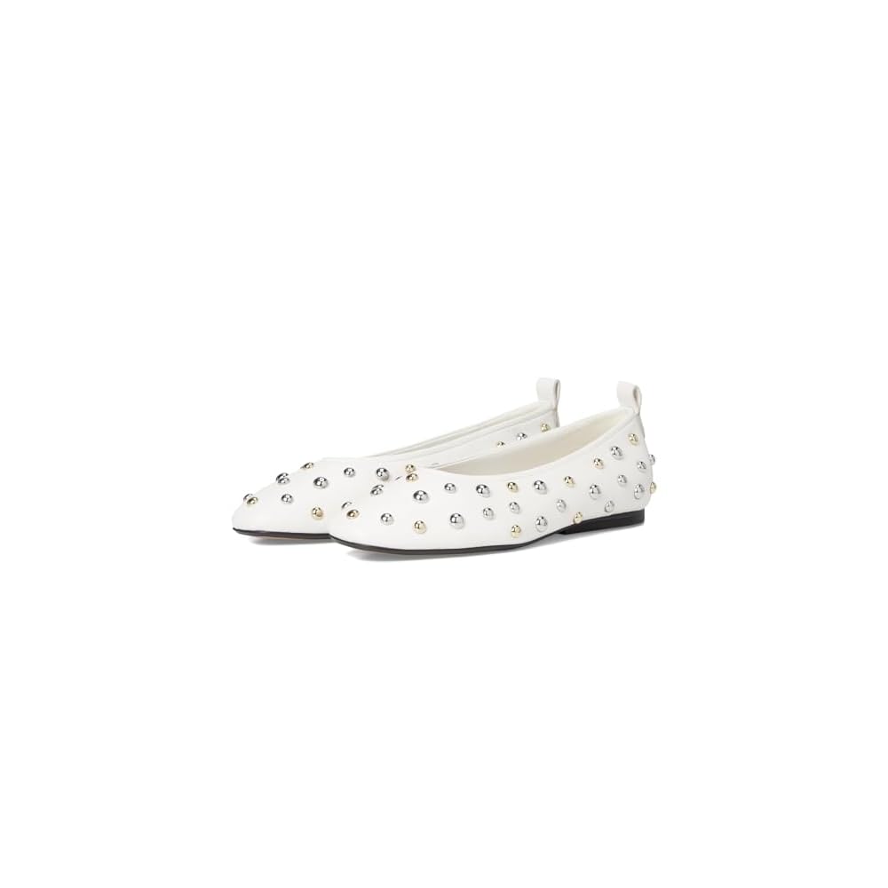 Warm White Stud Leather