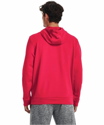 Under Armour mens Armour Fleece Big Logo Hoodie, (601) Red / / Black, Large Tall