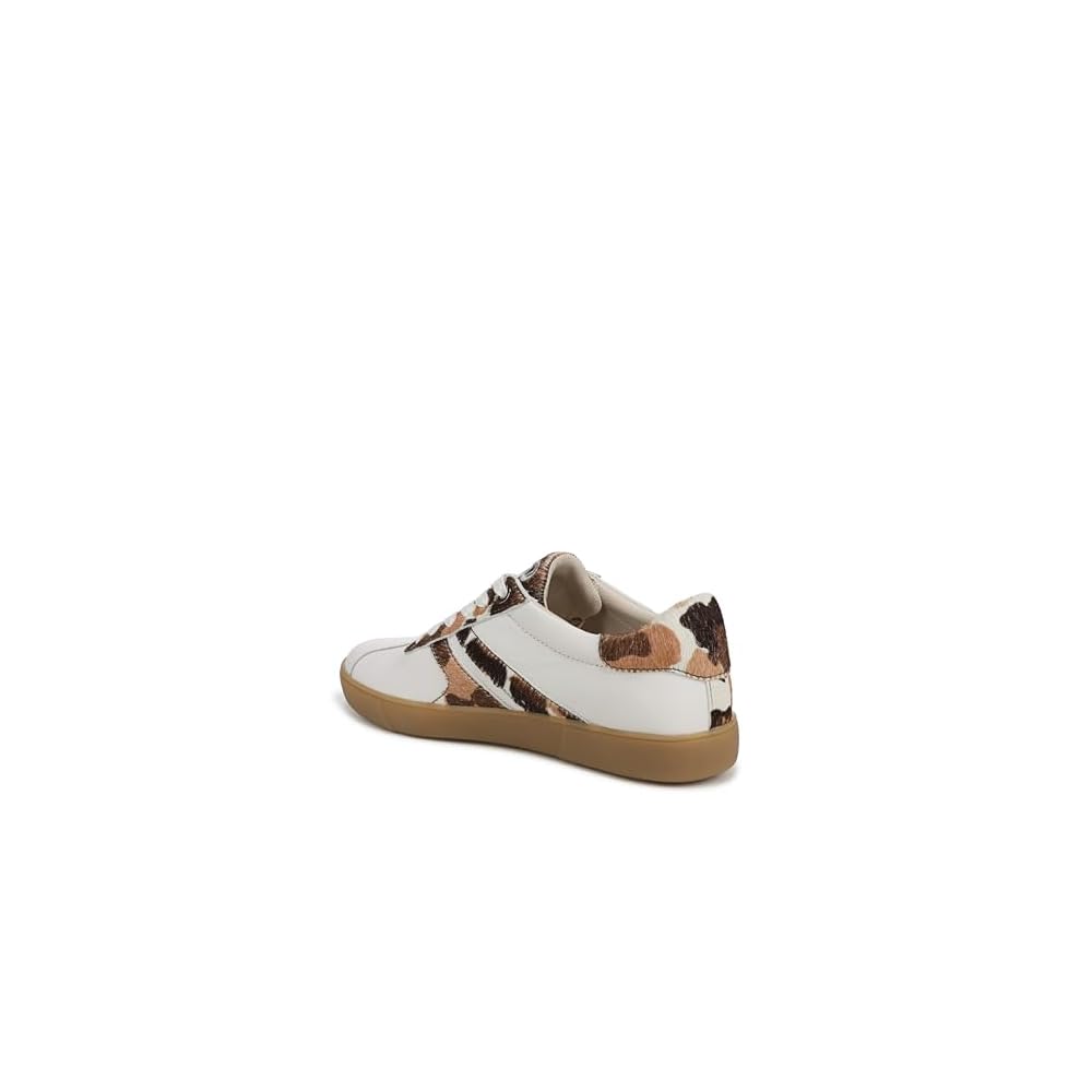 Warm White Leather/Brown Cow Print