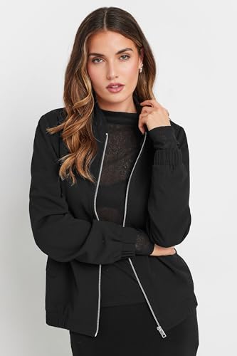Long Tall Sally LTS Tall Scuba Zip Bomber Jacket Black 16