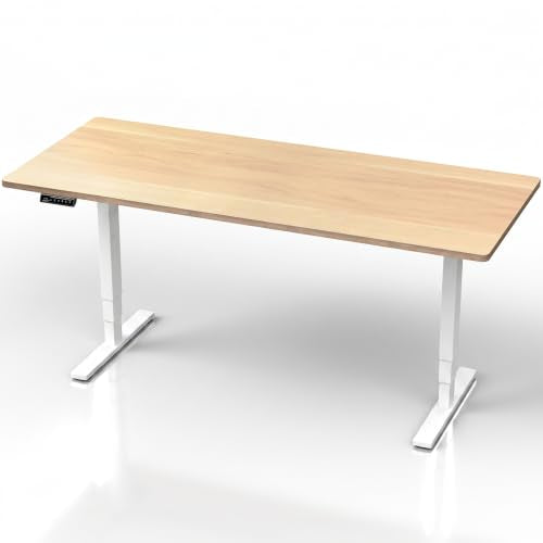 Light Wood Top / White Frame