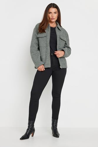 Long Tall Sally Lts Tall Women's Textured Shacket Grey 14