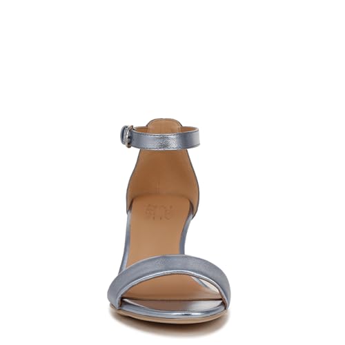 Light Blue Metallic Leather