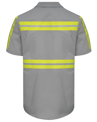 Grey With Yellow/Green Visibility Trim